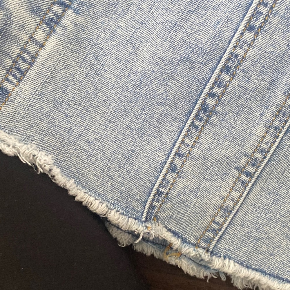 Logo Denim Jacket with Button Front - image 7